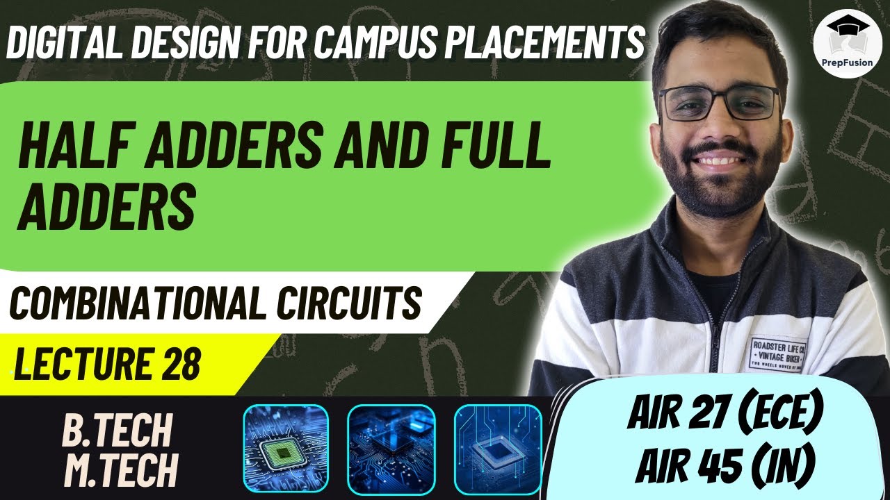 Half Adders and Full Adders || Digital Design for Campus Placements || Himanshu Agarwal