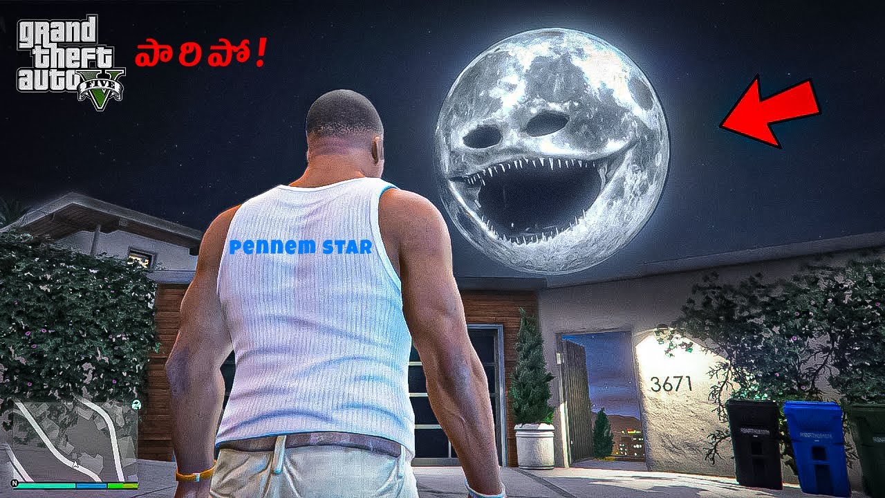Franklin Finds A Strange Moon In GTA 5 In Telugu