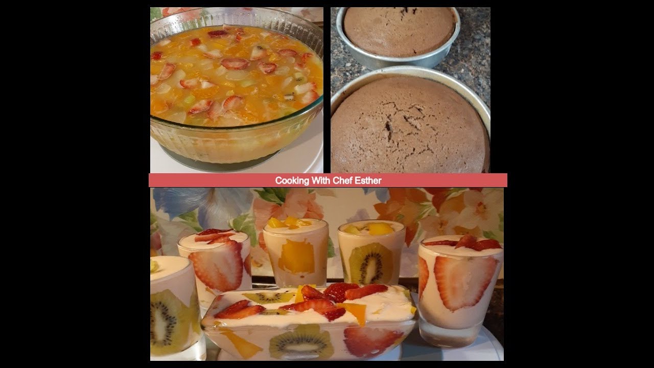 Gâteau au chocolat & Cocktail de fruits. (2 & 1 video)