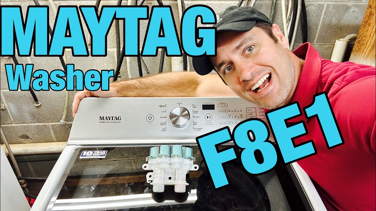 Почему на этой стиральной машине MAYTAG мигают коды LF и F8E1? | Быстрый ремонт водяного клапана ...