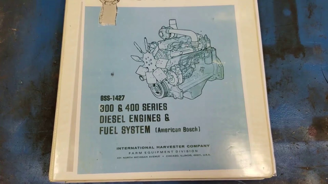 IH 1586 tractor with AMBAC M100 injector pump - leak repair in tractor