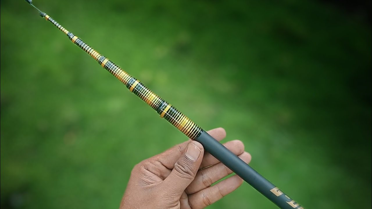 Cara termudah pasang kolong,ring guide pada joran tegek, motif gradasi