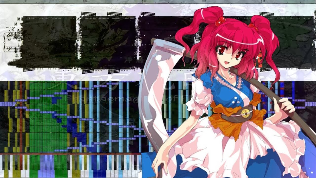 [Black MIDI]Black Score - Komachi Onozuka's theme - Higan Retour ~ Riverside View 334,000 notes