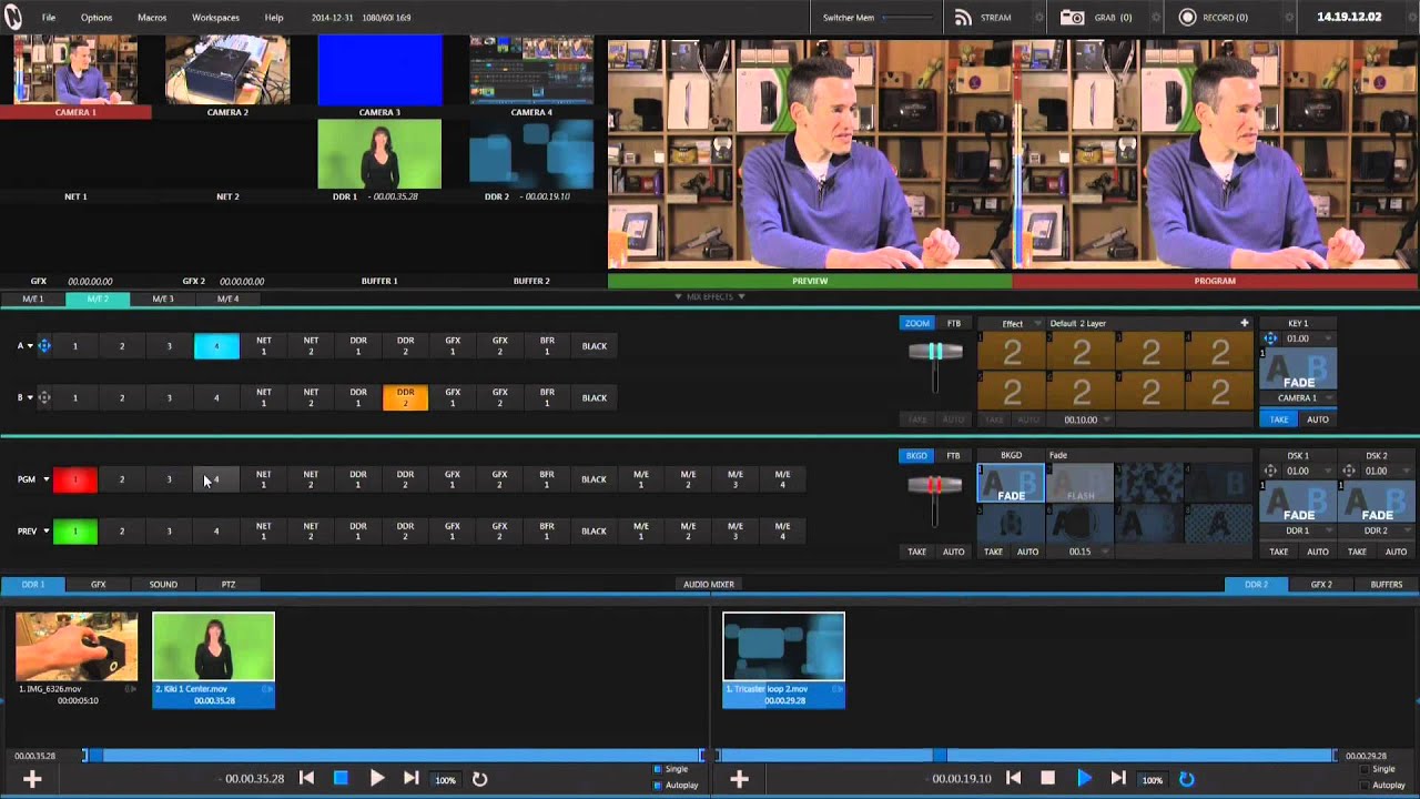 Tricaster Mini Update 1 - General Overview, M/E features, green screen chroma key, and more