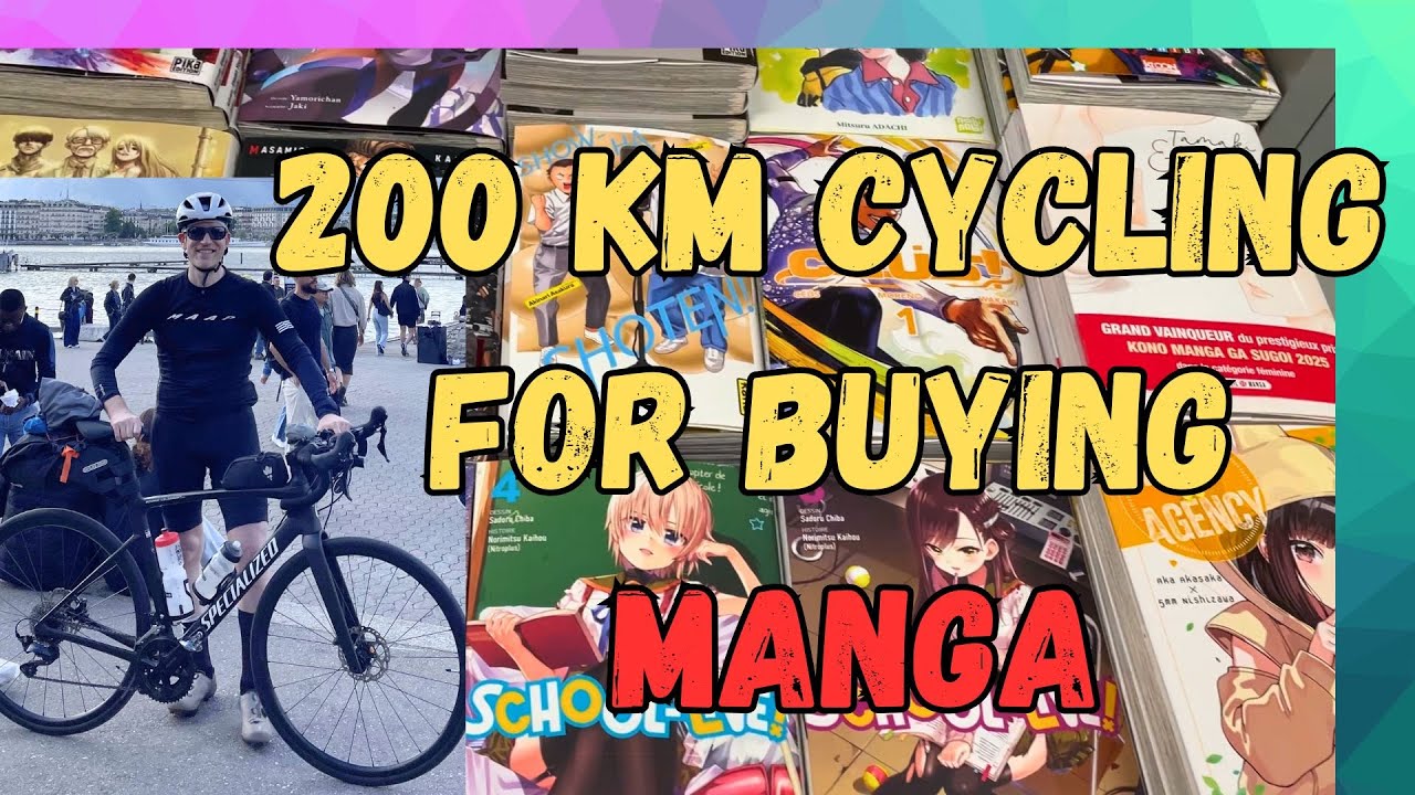 I cycled 200+ km & had an ACCIDENT ... to buy more MANGA! 🚴‍♀️🔥