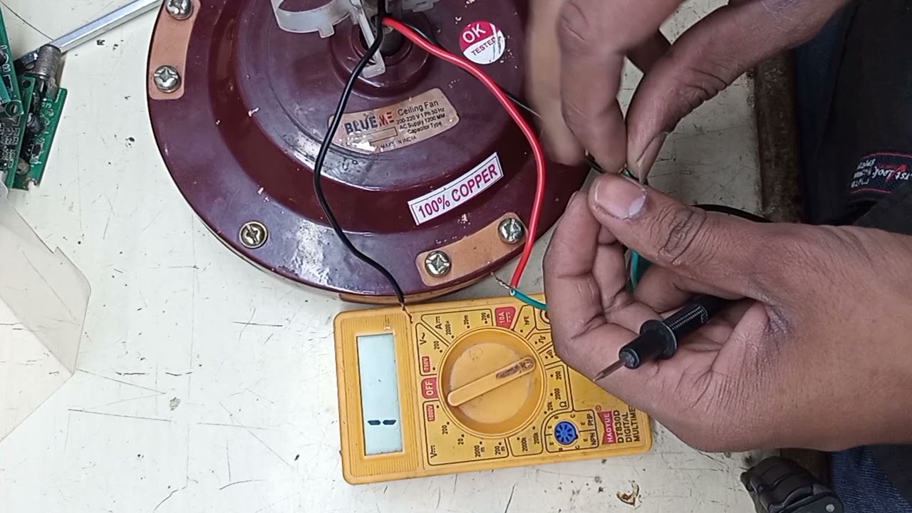 Ceiling fan me Running or Starting ko multimeter se kese check kare,Ak.Electronic's