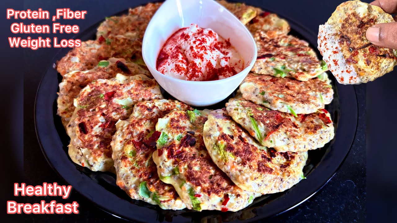 Oats & Chia Seeds Protein Rich Busy Morning Breakfast No Flour Low Carb / Healthy Breakfast Ideas 