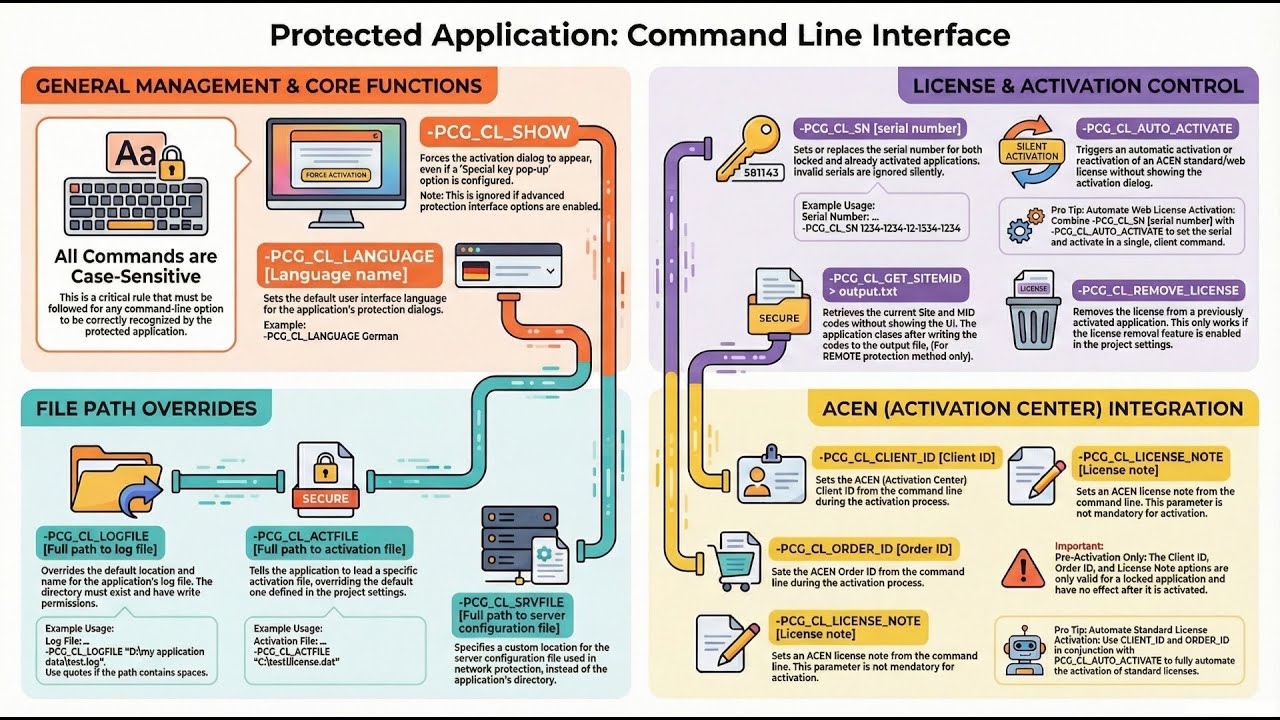 PC Guard: Protected Application Command Line Interface