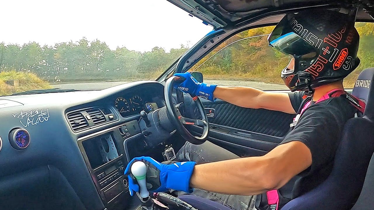 Uncut raw drifting in JZX100 Chaser at Ebisu Circuit North Course! (WITH FOOT CAMERA)