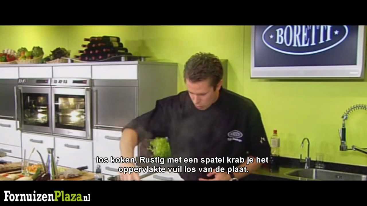 Fornuizenplaza & Inbouwmagazijn. Schoonmaken van de Boretti frytop of Japanse bakplaat