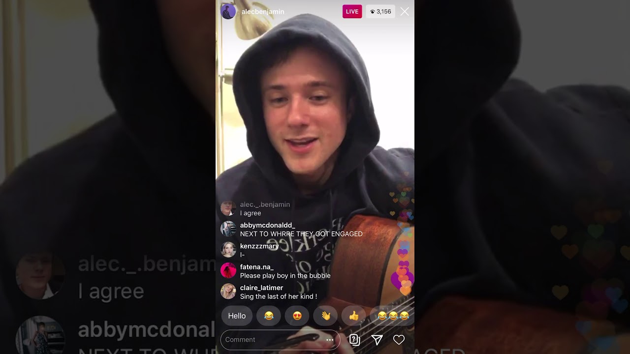 Alec Benjamin - Instagram Live Stream - 3/16/2020