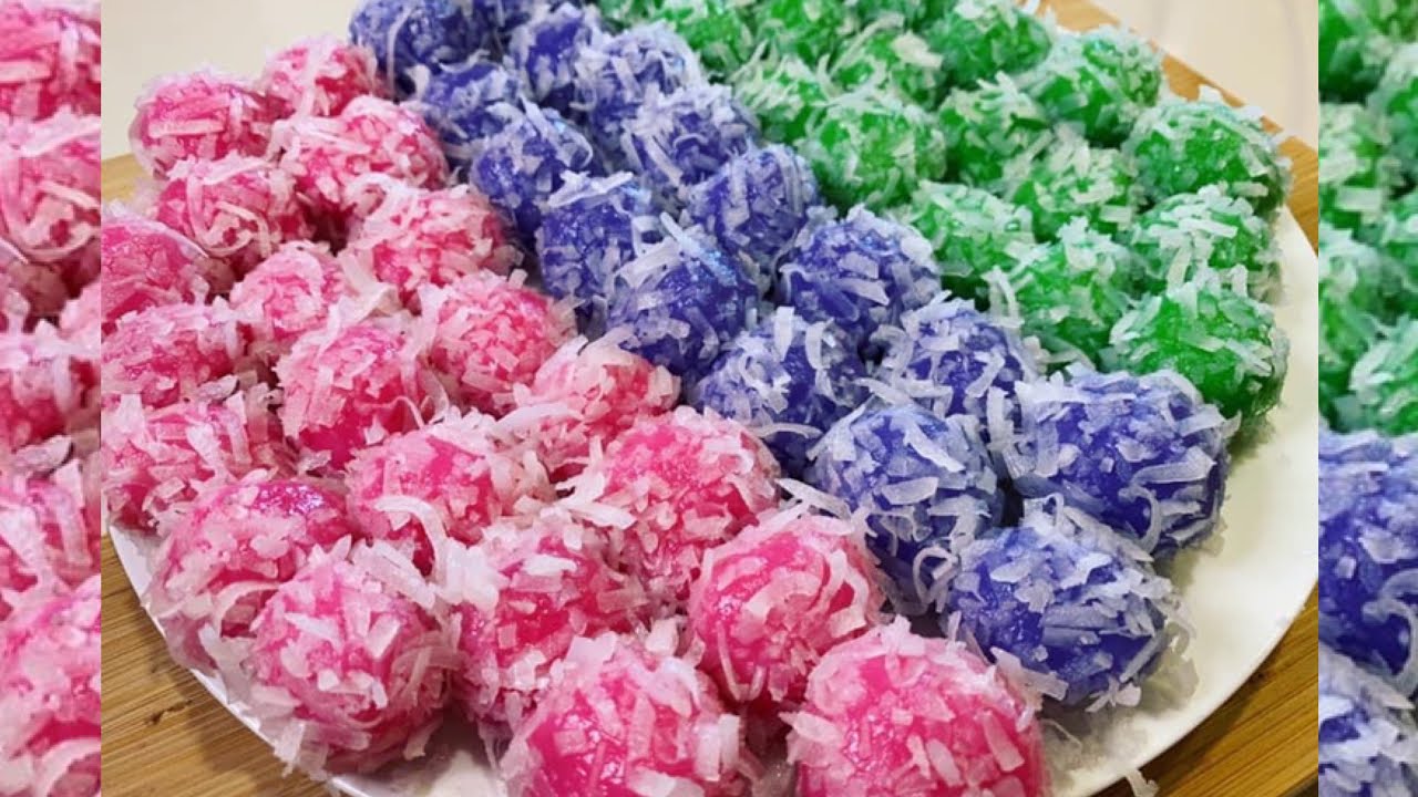 Кокосовые шарики (десерт из липких клецок)