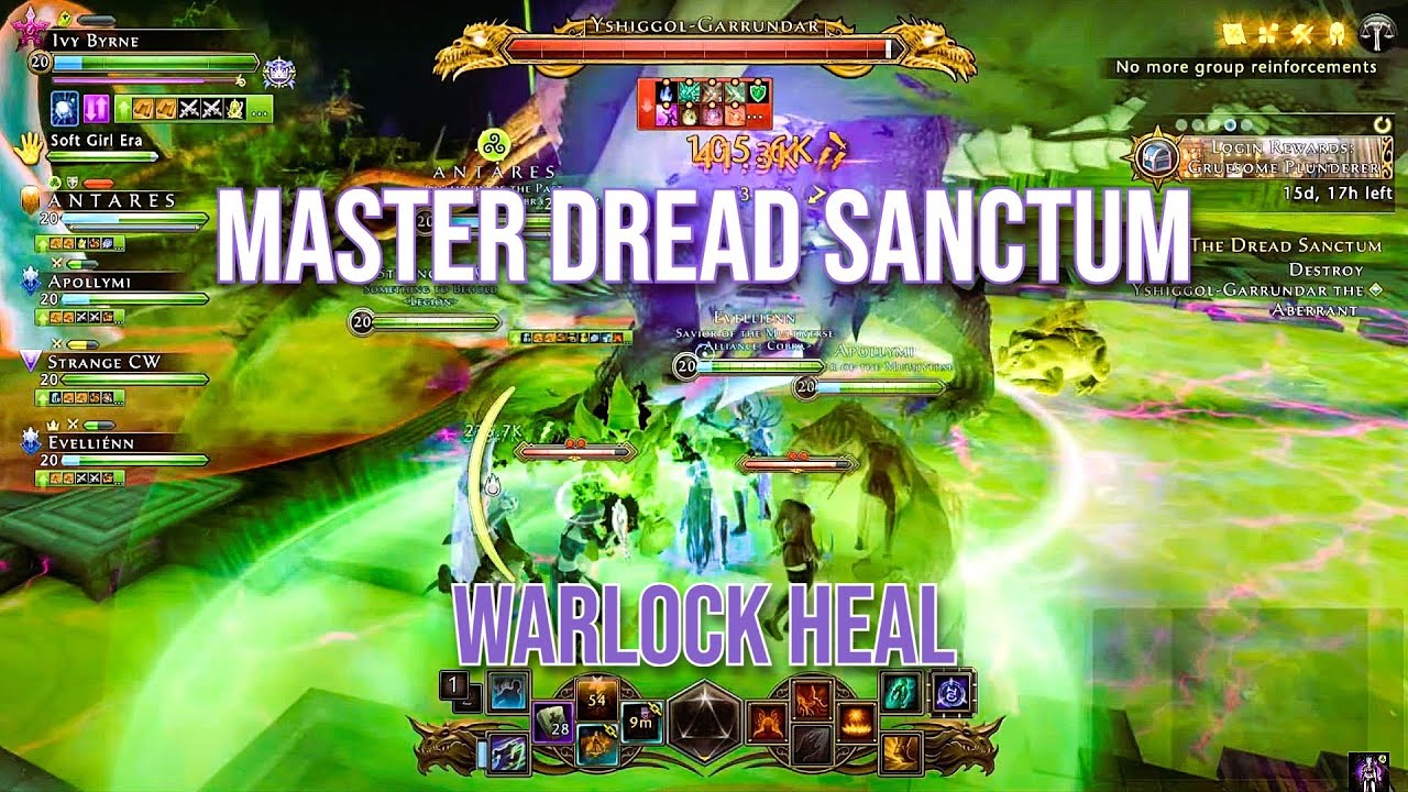 Neverwinter Soulweaver - 1st Completion Master Dread Sanctum - Warlock Heal