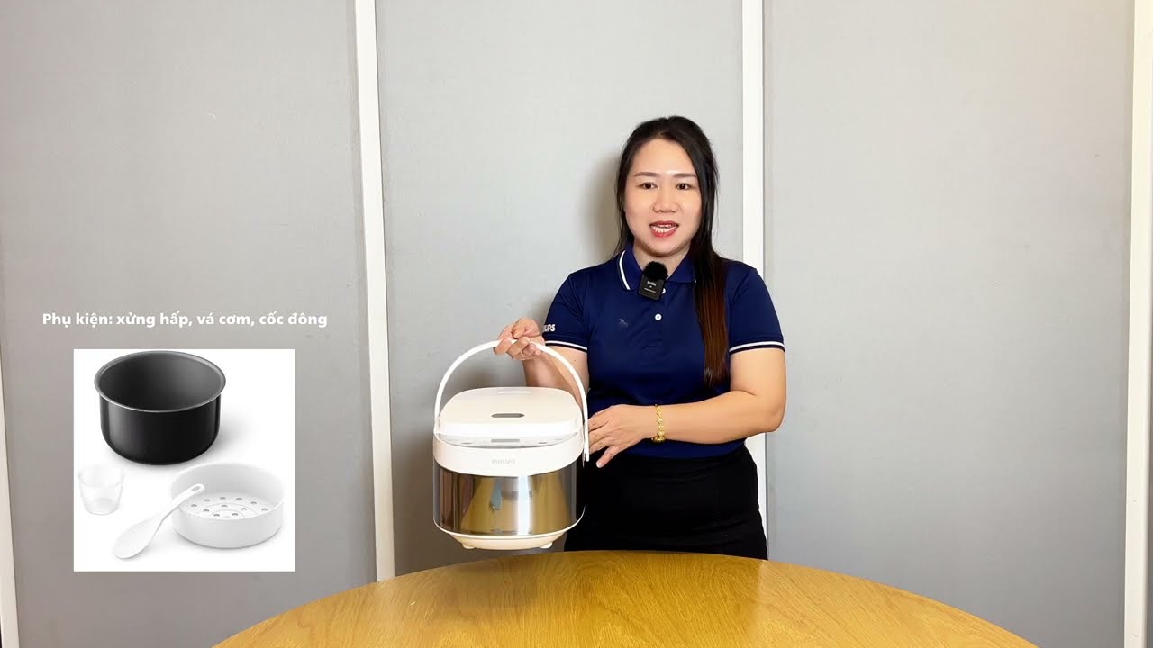 Nồi cơm điện tử mini Philips HD3170/66