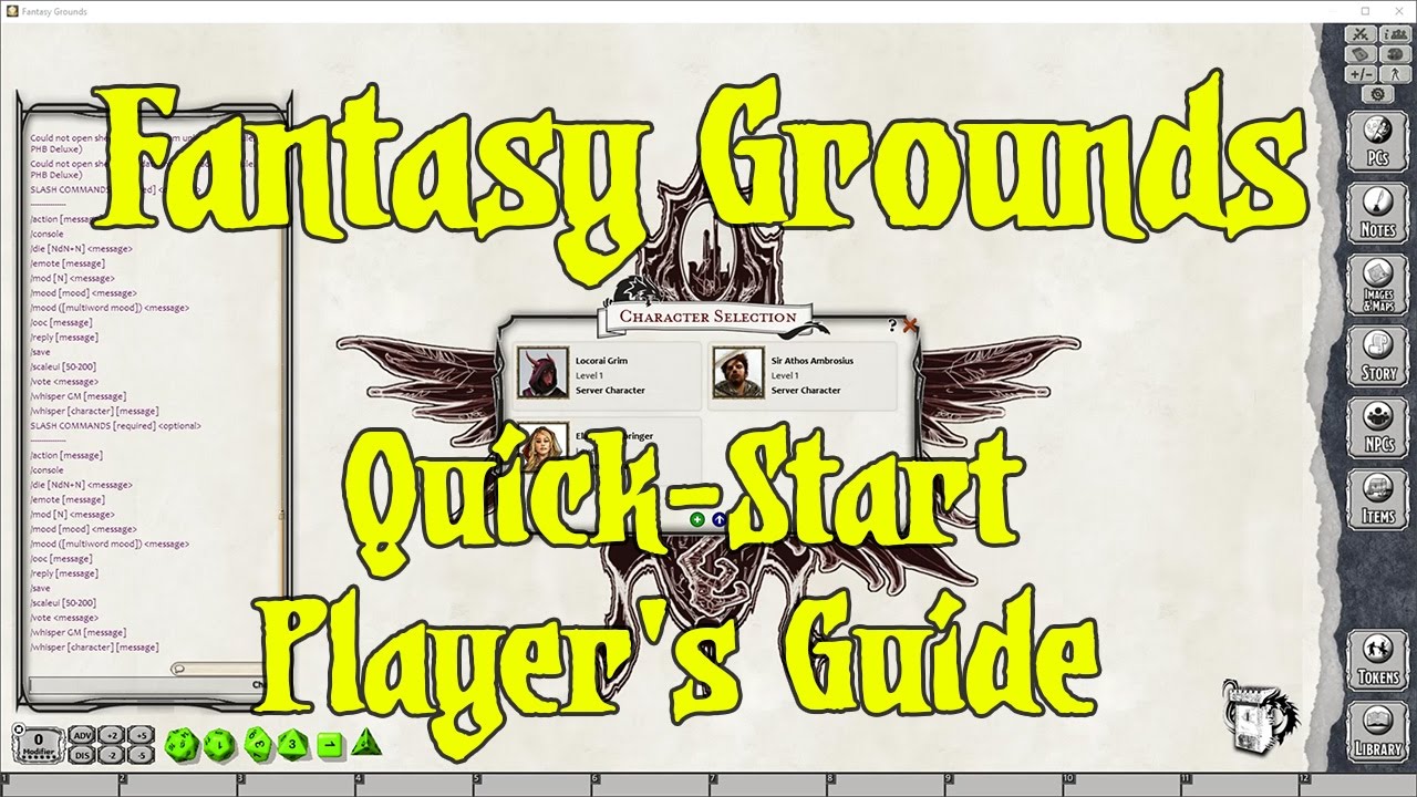 Fantasy Grounds Quick Start Player's Guide
