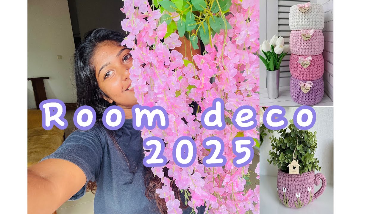 හැමෝම හොයපු මල් ටික 🌸🌸🤍 Room decorations 2025 🌈 