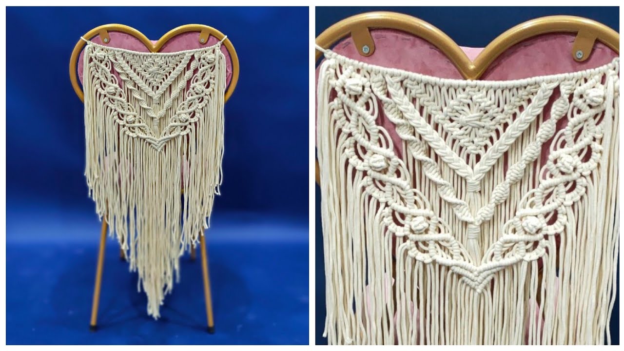 DIY MACRAME WEDDING CHAIR COVER TUTORIAL BY TNARTNCRAFTS