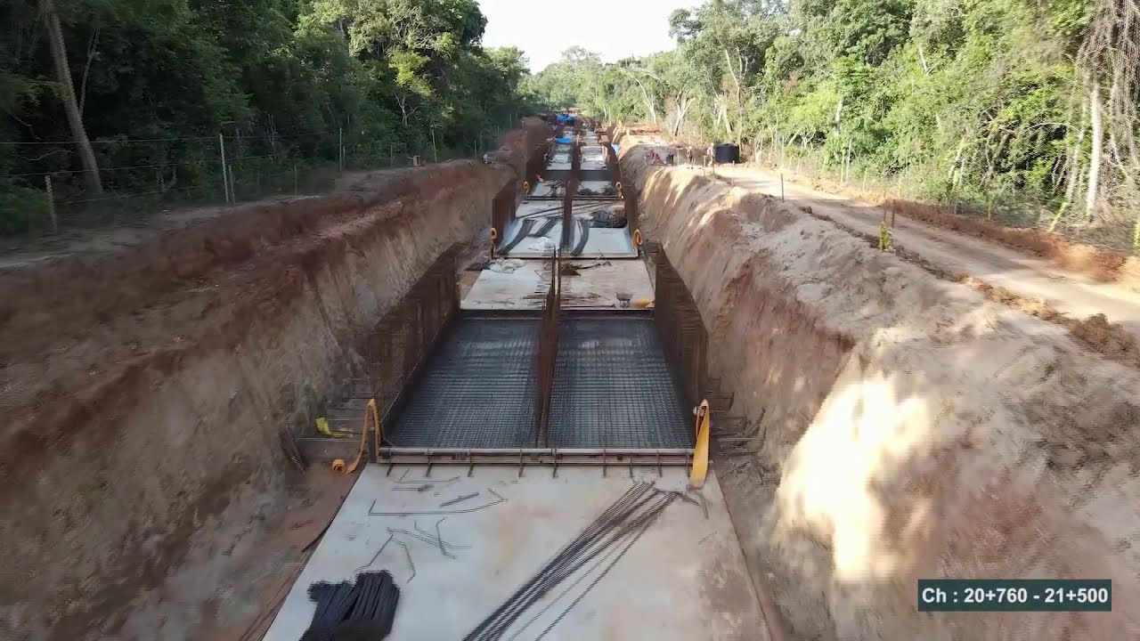 Massive irrigation canal constructions in Sri Lanka,