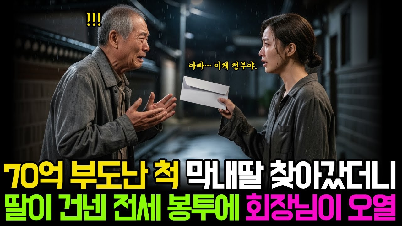 70억 부도난척 막내딸 찾아갔더니, 전세 봉투 건넨 이유에 회장 오열