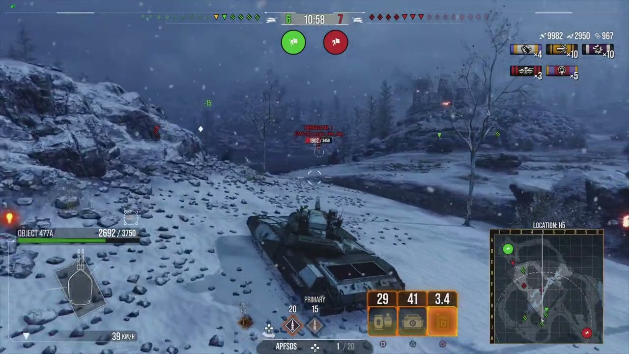 Obj 477A 14K 5Kills epic finish :-) WoT Console with Nitro-Franz