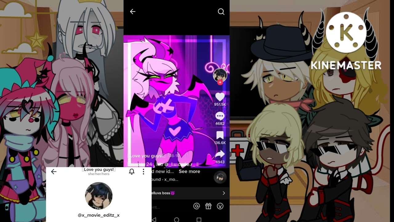 [😈]Helluva boss enemies react[💜]gcrv[😈]1/2[💜]