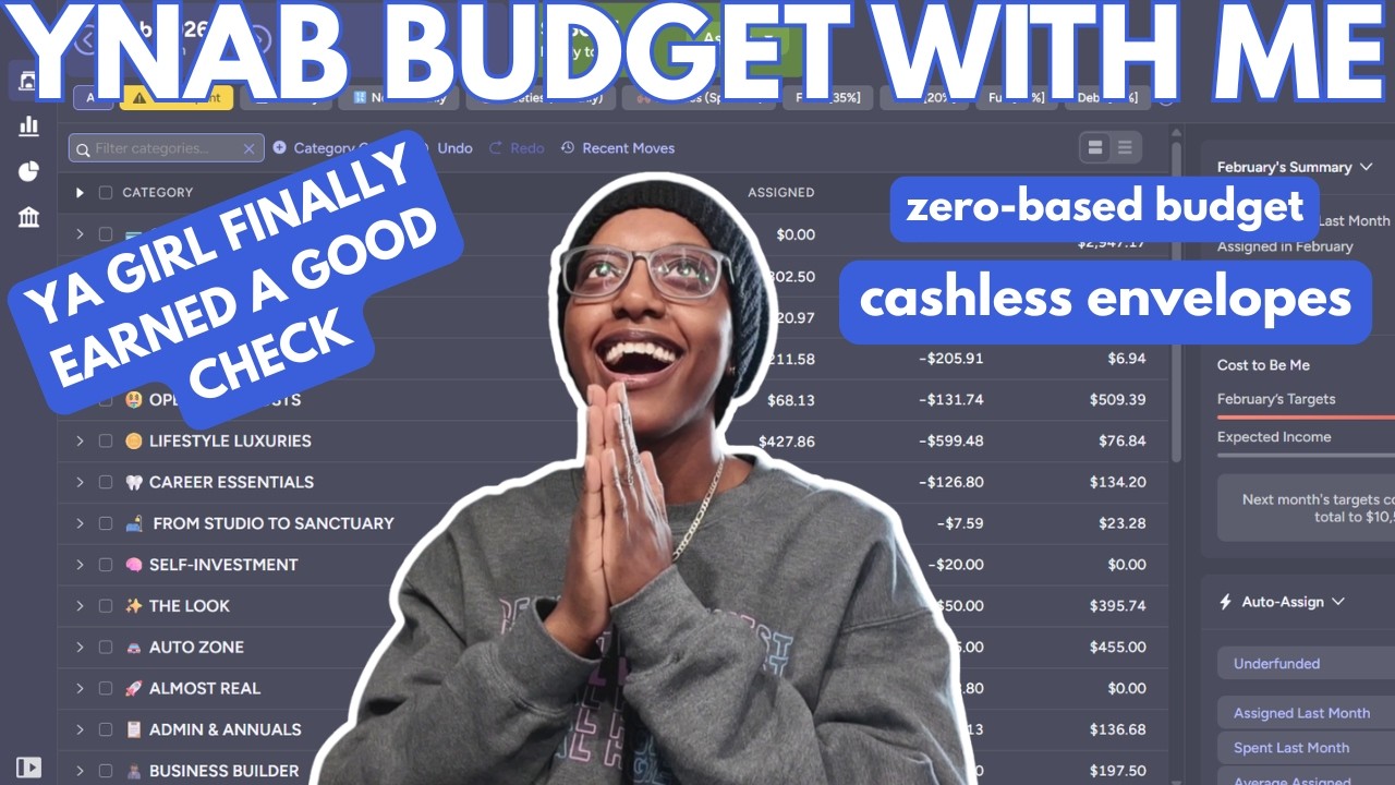 How I Budget My $1,075.07 Paycheck | YNAB With Me (finally a decent paycheck 🙏🏾)
