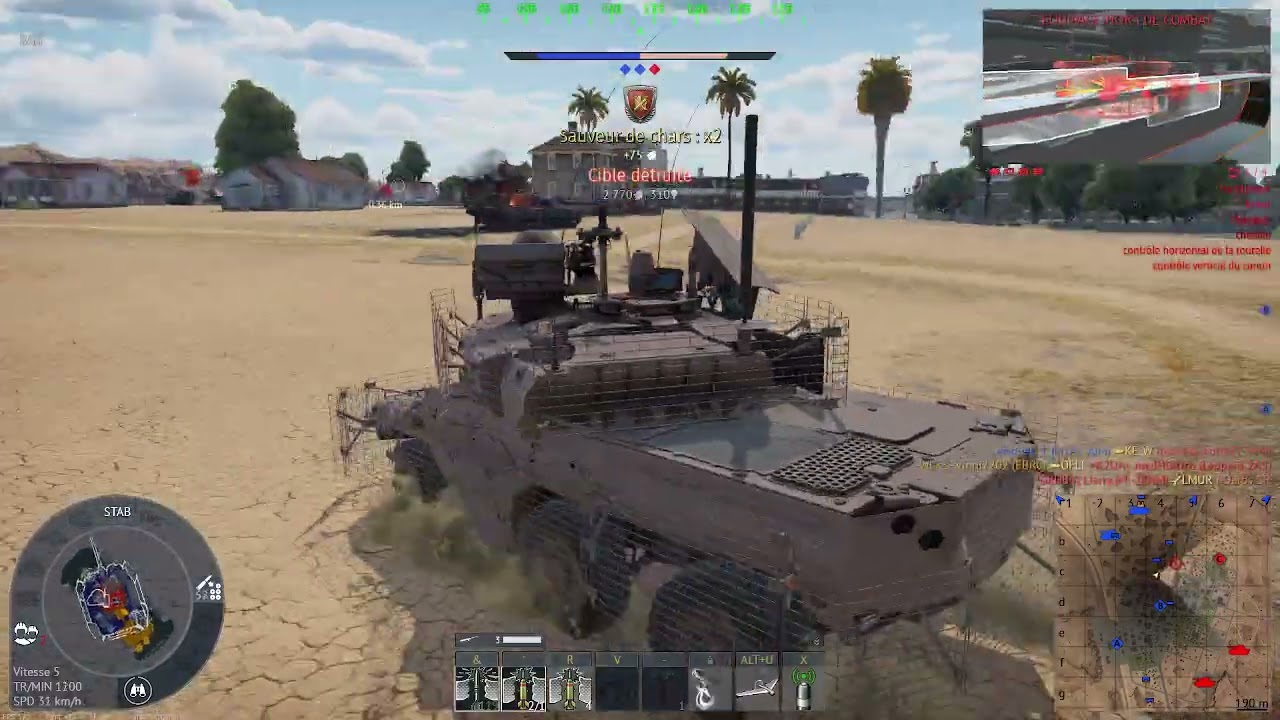 Je fais un petit carnage avec l'EBRC Jaguar sur War Thunder.