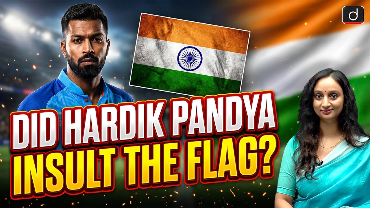 Hardik Pandya Flag Controversy | Flag Code of India Explained | Latest Update | Drishti IAS English