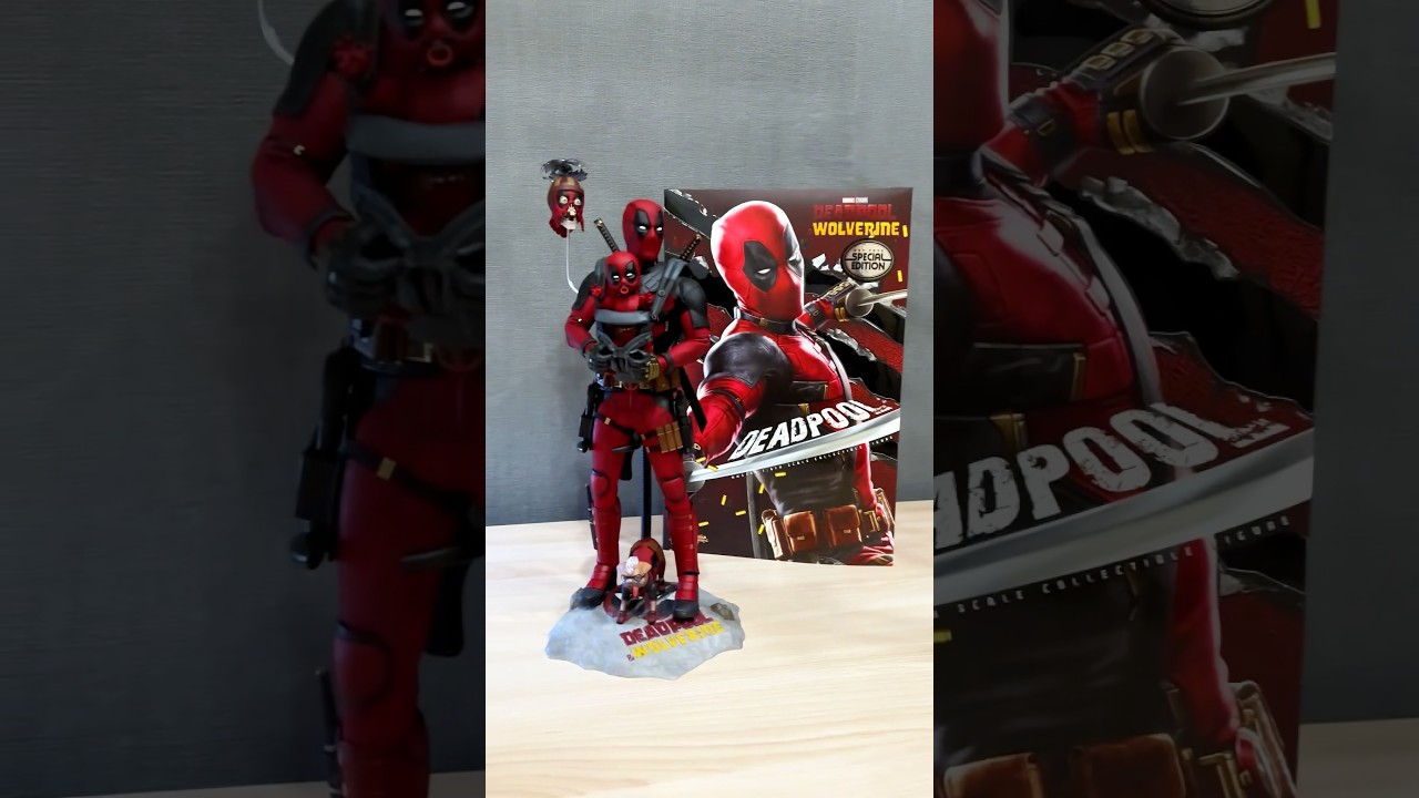 Обзор на фигурку Дэдпула от Hot Toys по фильму &laquo;Дэдпул и Росомаха&raquo; #shorts #marvel #dedpool #hottoys