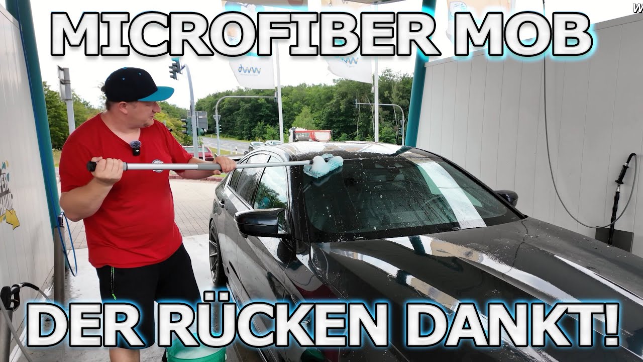 Off to the pole! Your back will thank you! Chemicalworkz Microfiber Extension MOP test on the car