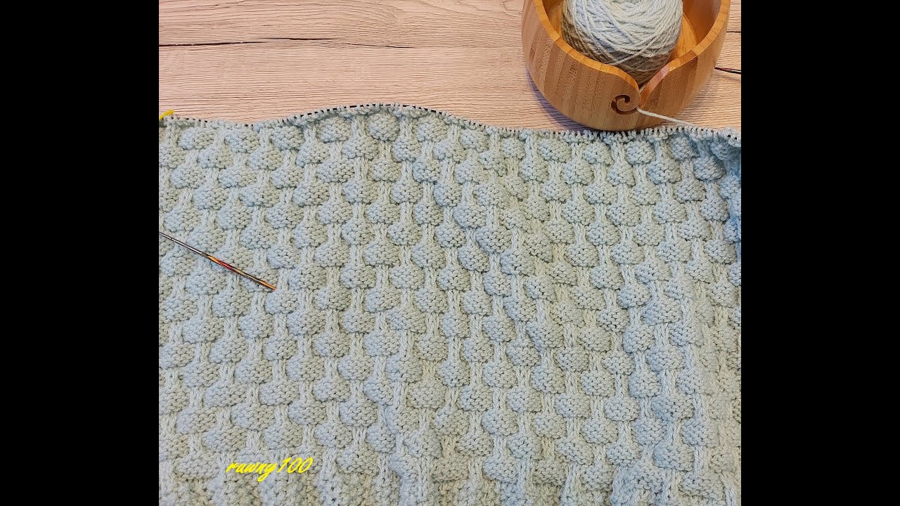 802**Schönes und einfaches Muster wie z.b.für Babydecke*Stricken für Anfänger mit einer Skizze