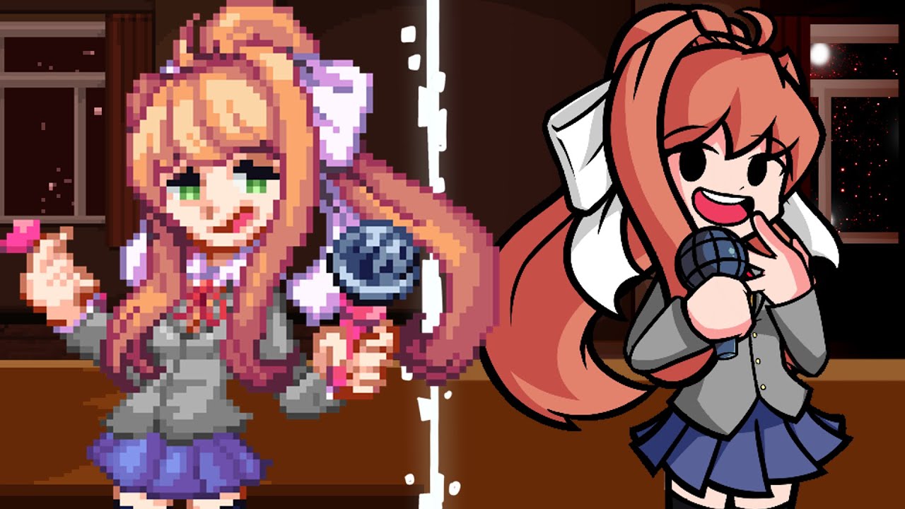 FNF Confronting Yourself But Monika Sings It