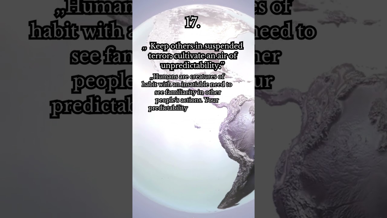 Master Unpredictability: Power Law #17 #robertgreene #motivation #powerlaws #facts #quotes #life