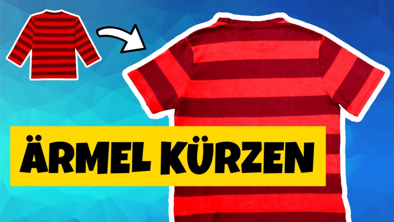 Langarmshirt wird in wenigen Minuten zum T-Shirt mit der Zwillingsnadel: aus alt machen wir neu
