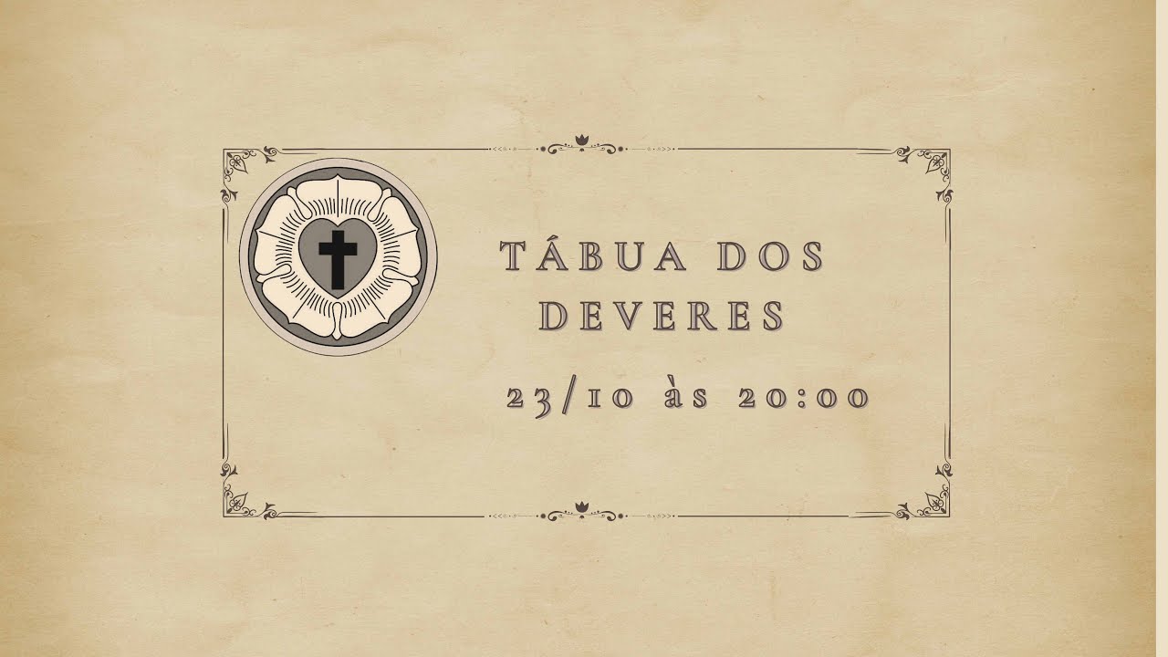 Estudo Bíblico - TÁBUA DOS DEVERES - Parte2