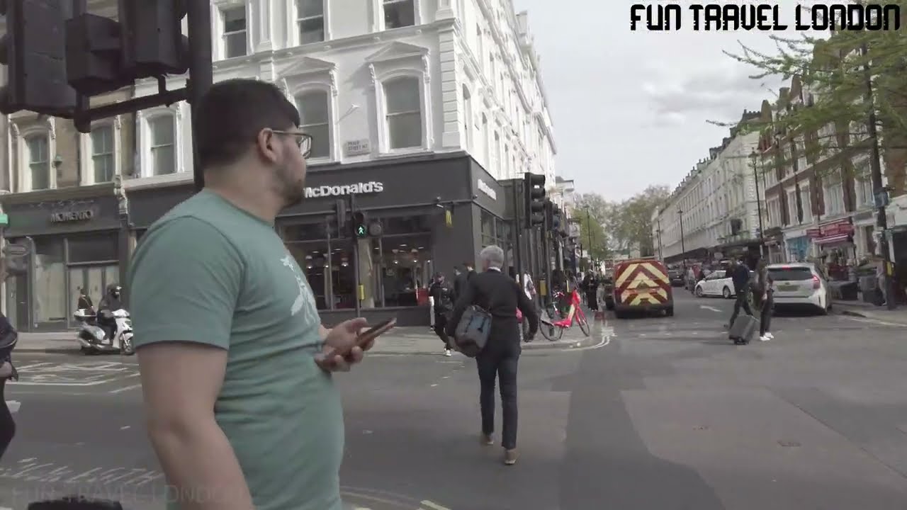 4K Walking video from Paddington Station to Edgware Road London
