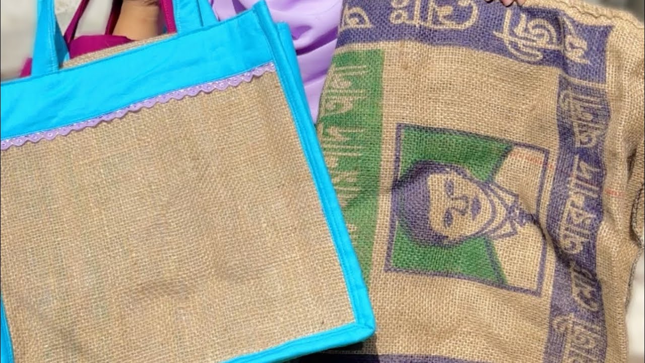 📌ফেলে দেয়া চালের বস্তা দিয়েও বানানো যায় এত সুন্দর লান্স ব্যাগ।