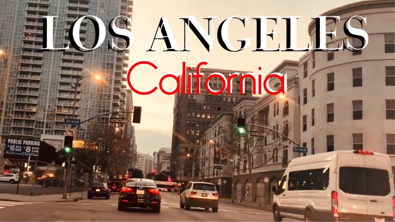 Downtown Los Angeles, California - Early Morning DriveD