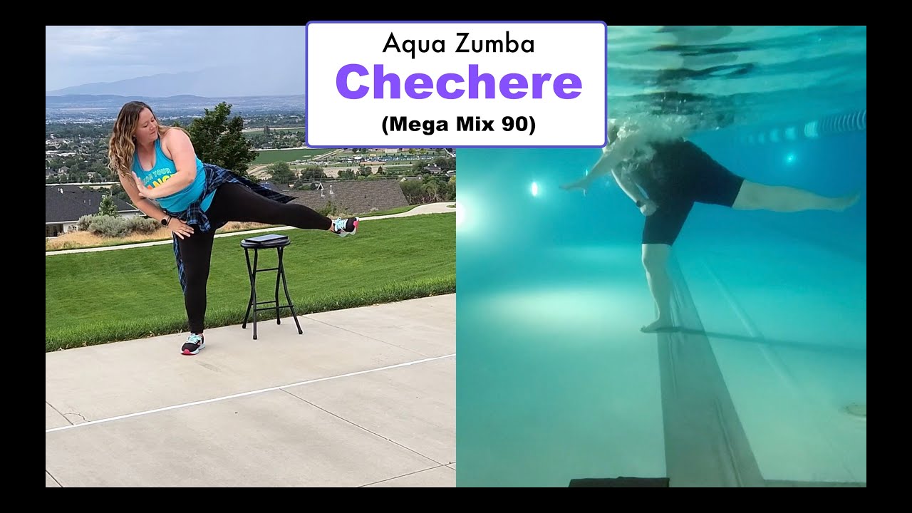 Aqua Zumba "Chechere" (Mega Mix 90) ---Split Screen---