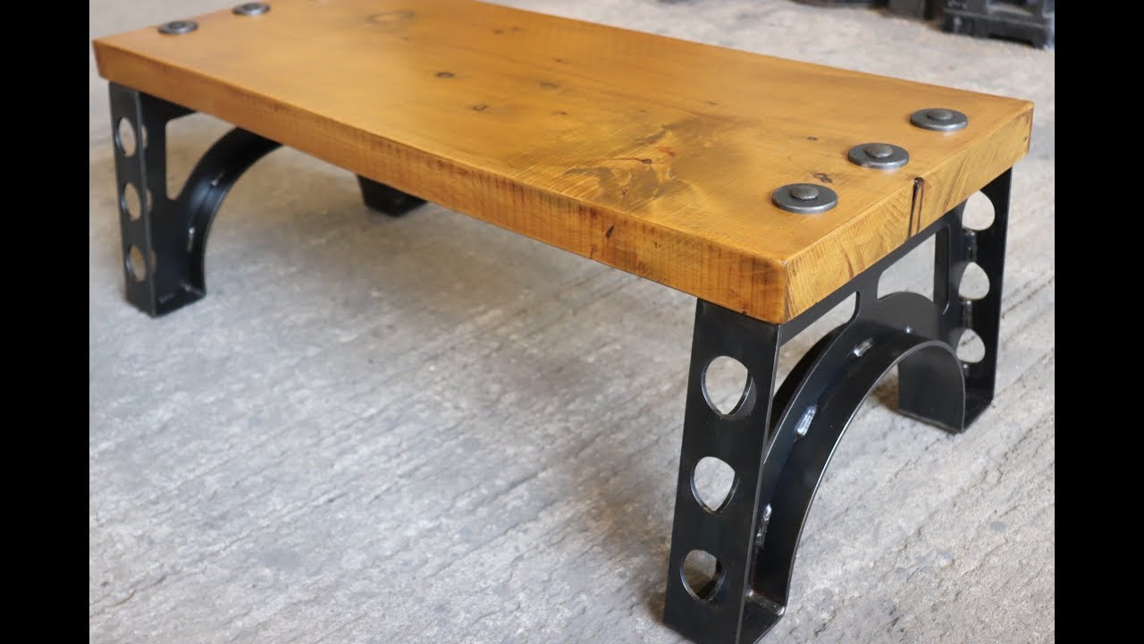 INDUSTRIAL DESIGN COFFEE TABLE. CNC PLASMA, PULSED MIG WELDING.
