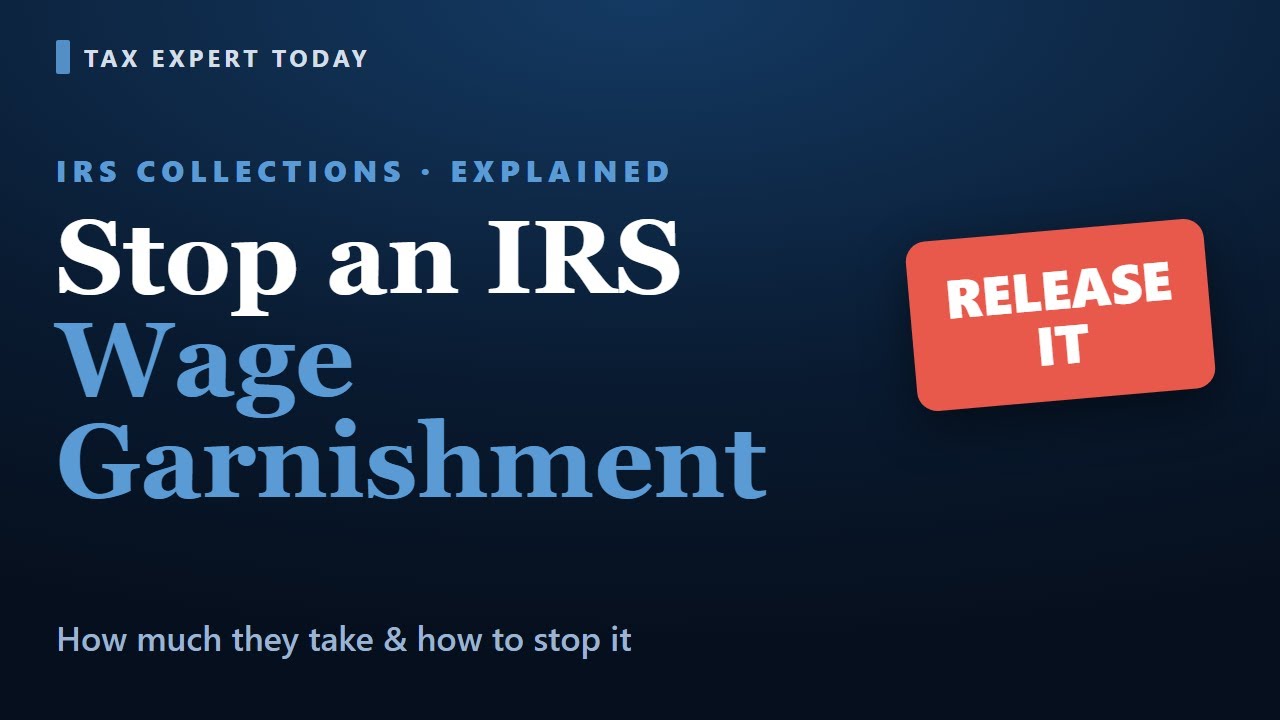 How to Stop an IRS Wage Garnishment (Wage Levy) &mdash; Your Options