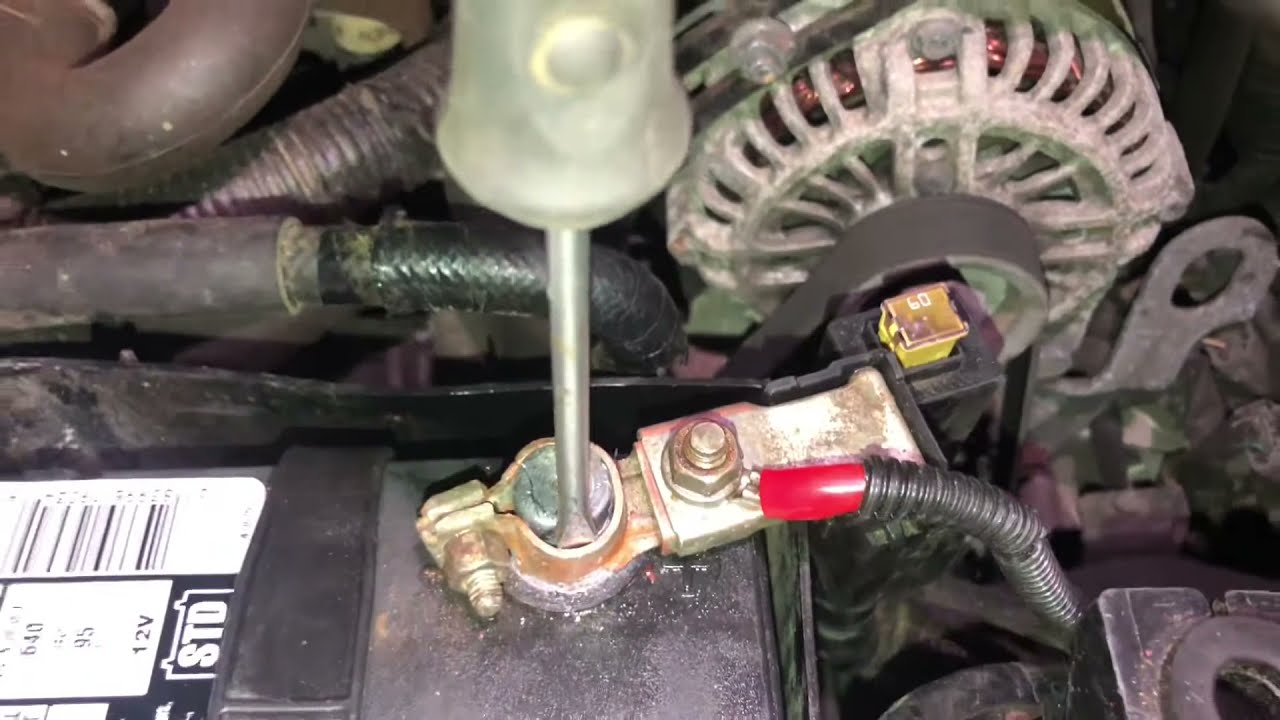 Mazda RX8 won’t start or will start a die Red battery icon on dash problem solved Bad connector