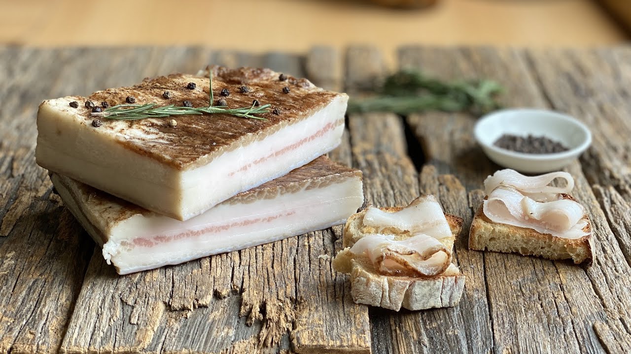 LARDO fatto in casa - tecnica che prende spunto dal Lardo di Colonnata e dal Lard d'Arnad Valdostano