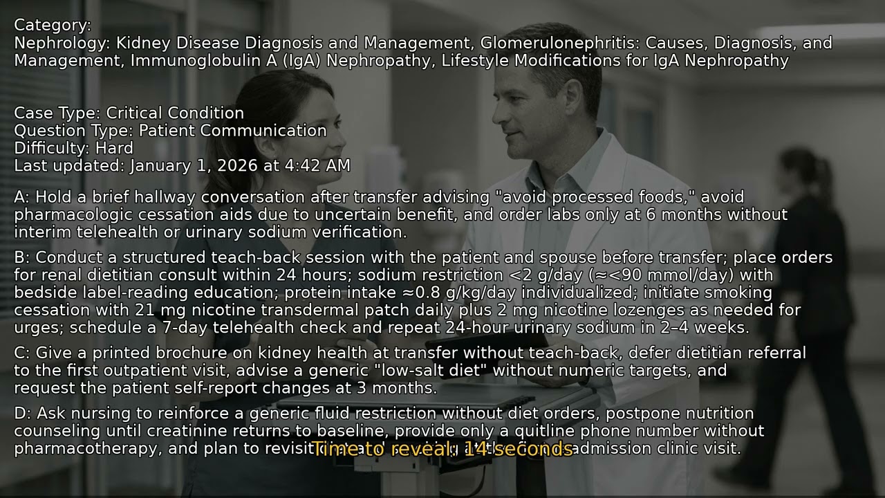 Lifestyle Modifications for IgA Nephropathy, Immunoglobulin A (IgA) Nephropathy, Glomerulonephritis: