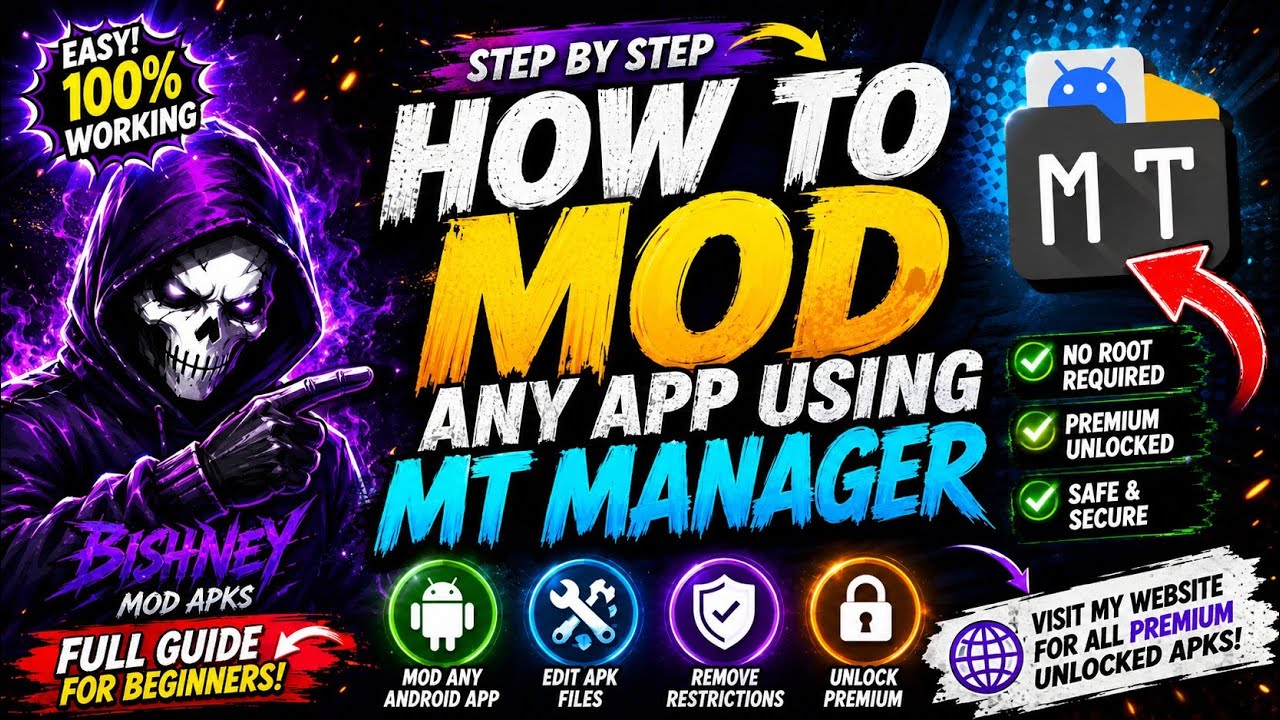 How To Mod Any Android App Using MT Manager (2026) | Full Beginner Guide 🔥