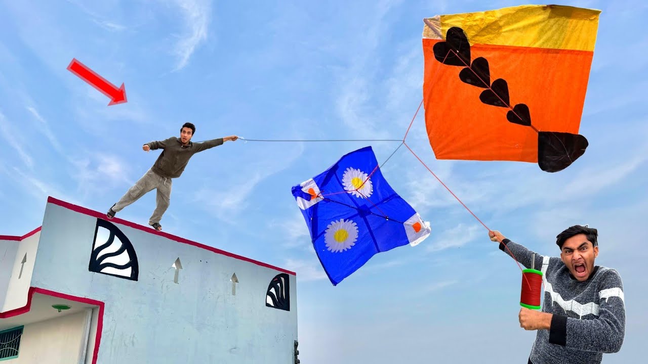 Nasir Vs Abubaker Big Kite Flying Challenge | Catch 2 Kite 