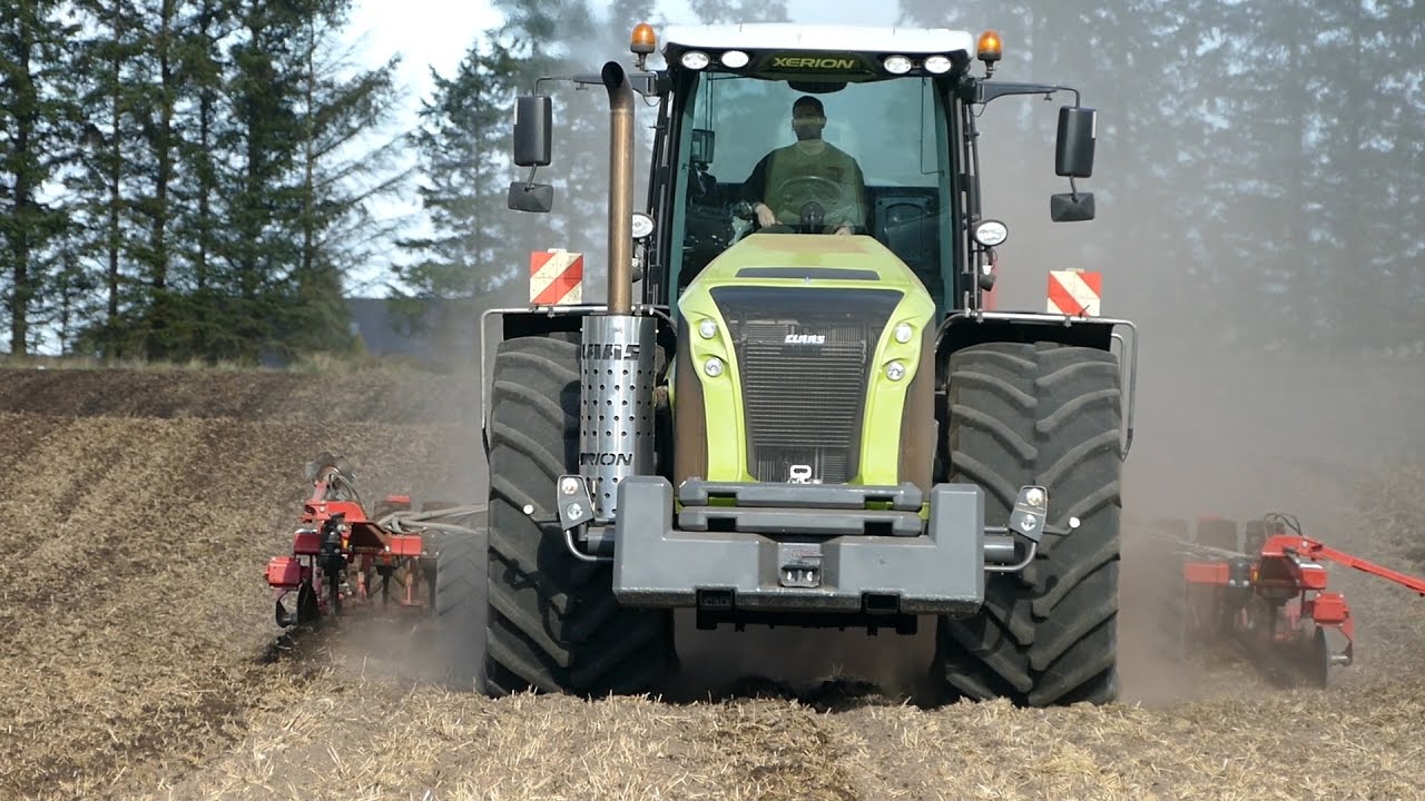 Claas Xerion 5000 Seeding w/ Horsch Focus 6 TD | Spring Seeding 2017 | Skårupgård Maskinstation