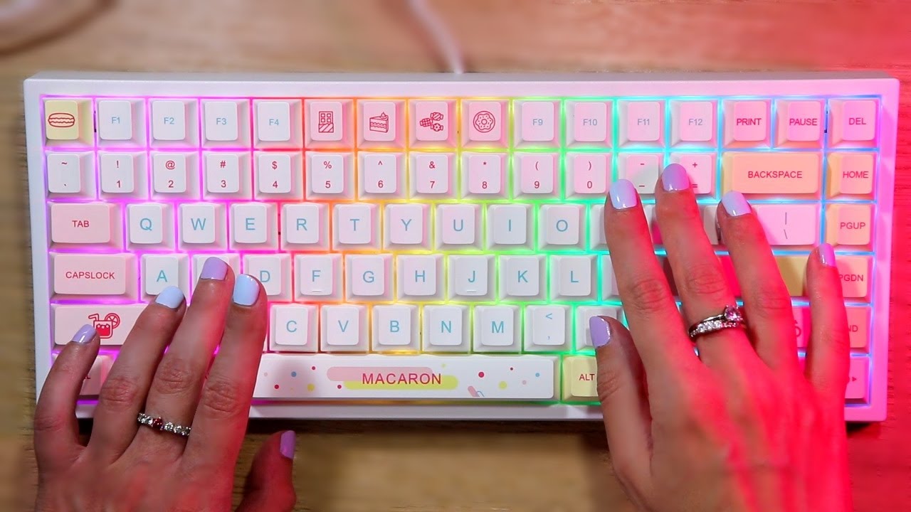 ASMR en Español ♥ Unboxing y Sonidos de TECLADO MECANICO Kawaii! 😍 |YUNZII Macaron Keyboard|