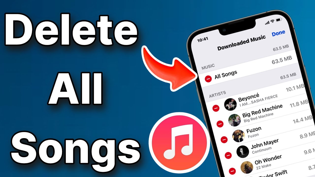 How to delete all songs in Apple Music library