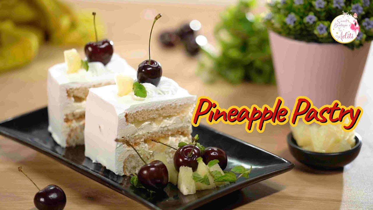 Pineapple Pastry | Bakery style recipe | 100% Eggfree